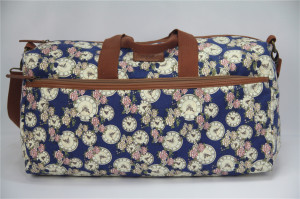 Fashion Colorful Printing Canvas Lady Travel Duffel Bags