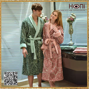 D-015 Newest Design Couple Terry Bathrobe